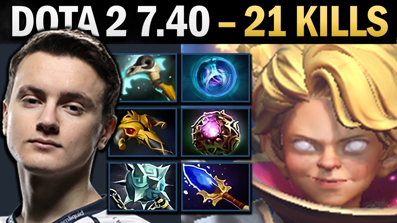 Invoker Pro MID with Scythe and 21 Kills - Dota Gameplay