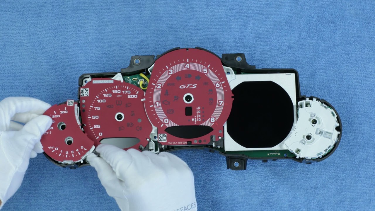 991 Porsche 911 Cluster Disassembling and Gauge Face Swap | Gaugefaces.com