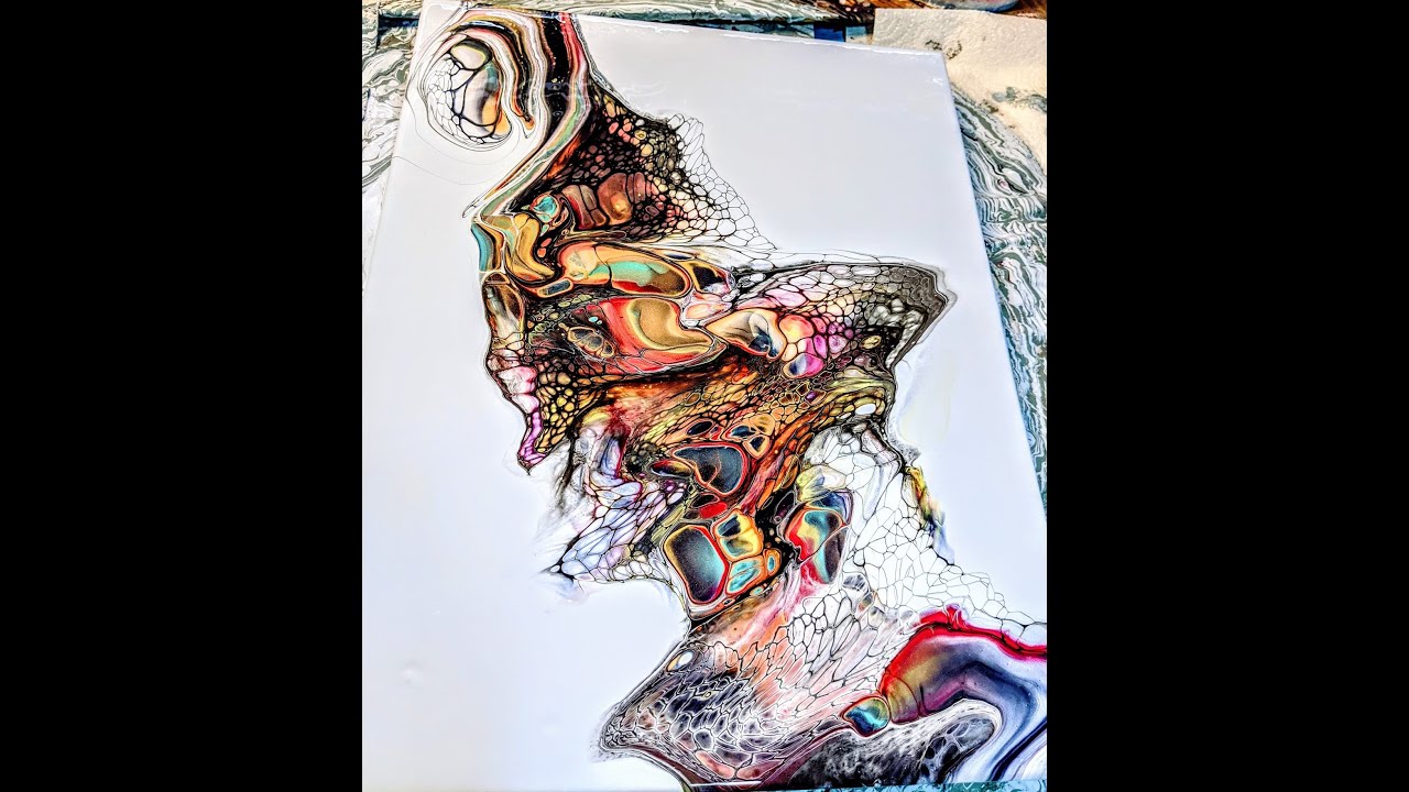 #40. Multicoloured Huge Cells ~ Acrylic Pour Tutorial ~Abstract Swipe #TLP