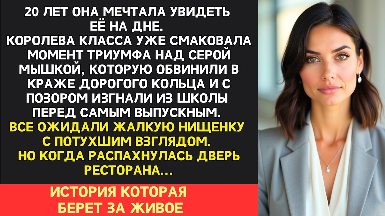 Ее позвали на вечер выпускников через 20 лет, чтоб снова унизить лузершу. Но увидев, кто вошел в зал