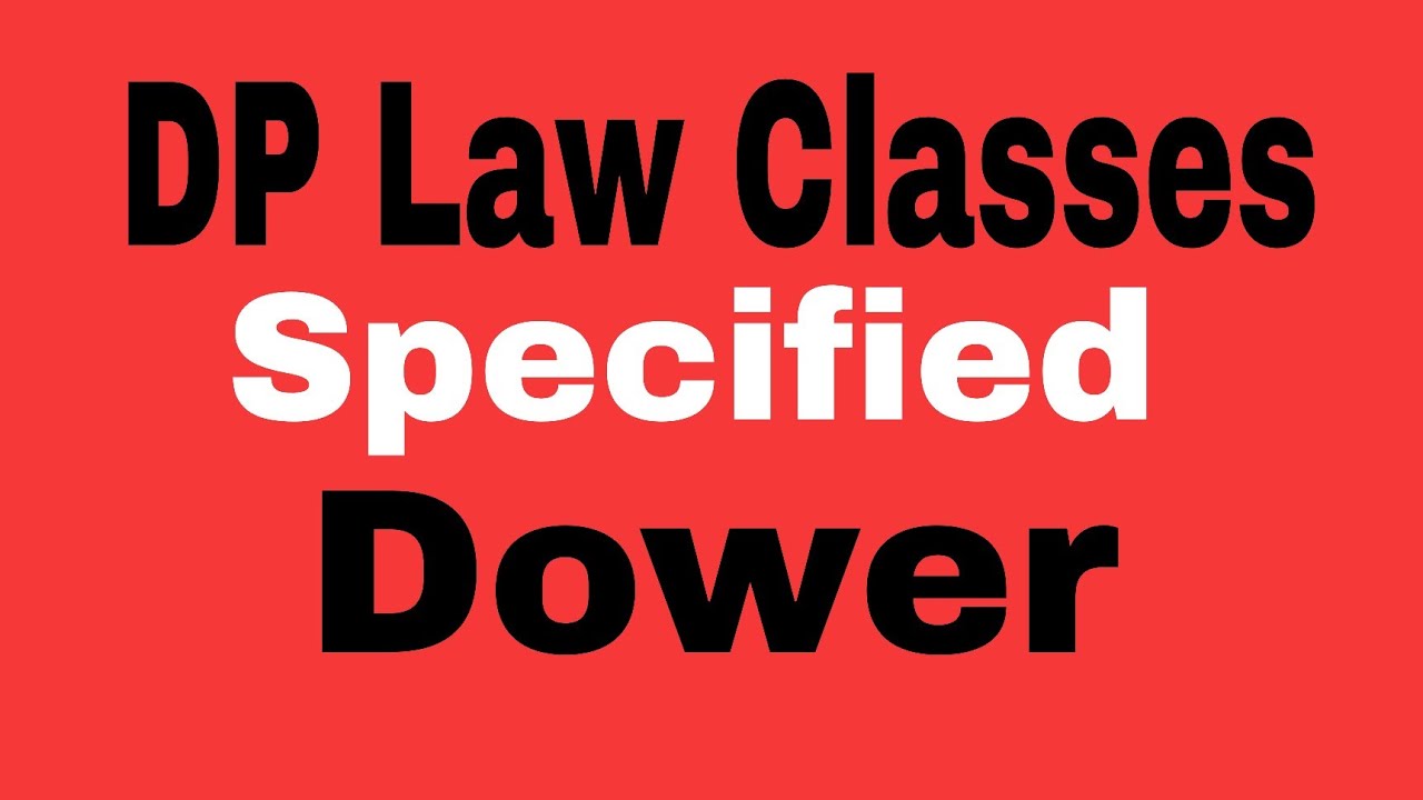 Specified  Dower