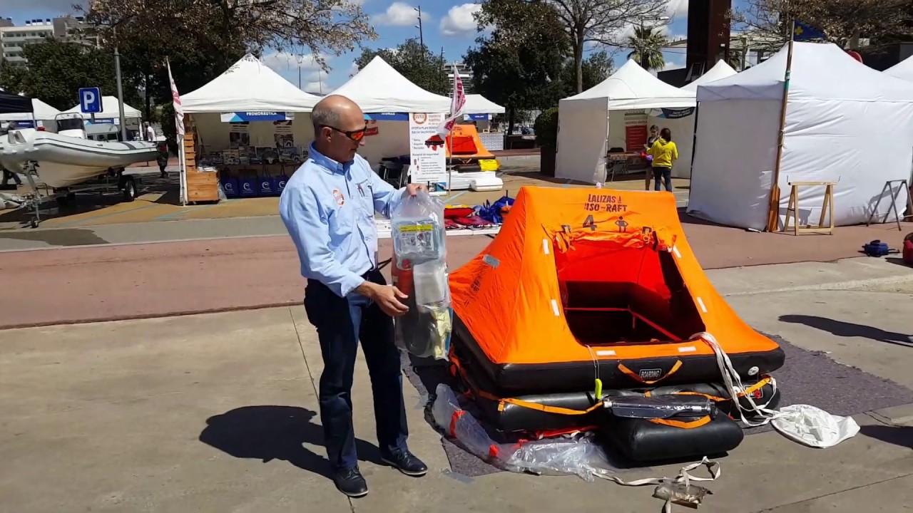 Como se abre una balsa salvavidas