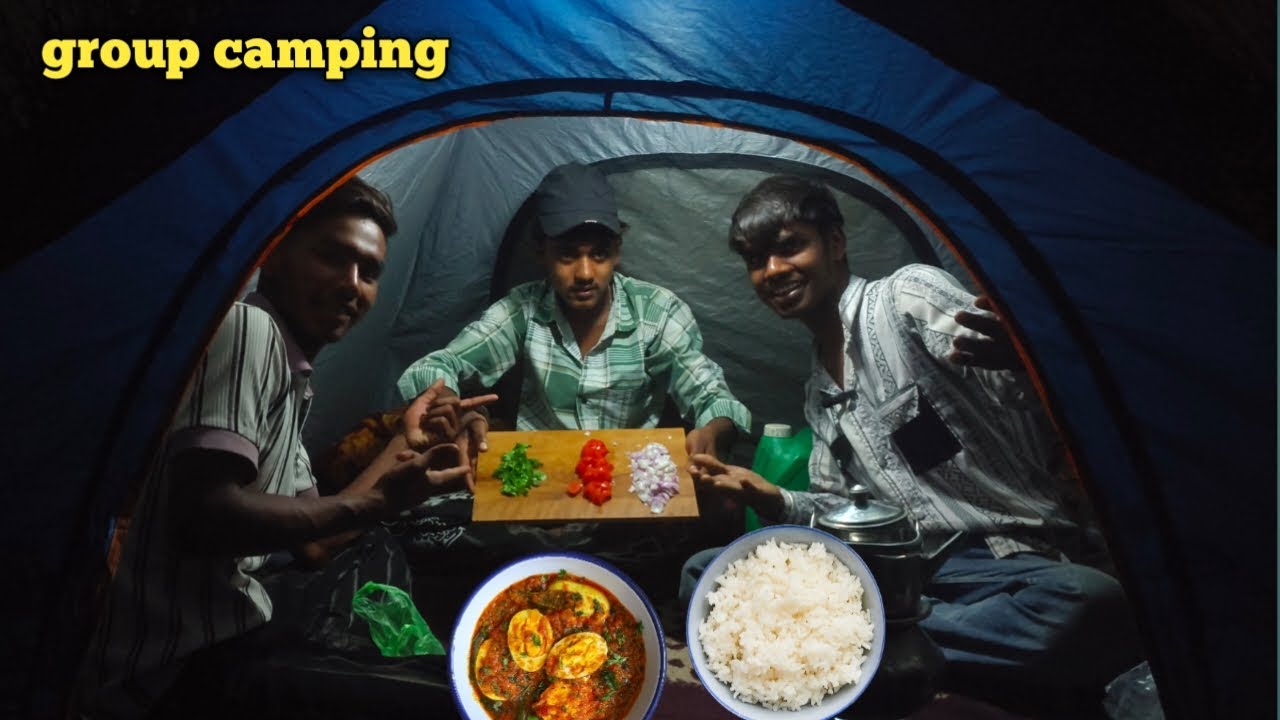 Indian night group camping in forest 🏕️ #vkradventure #groupcamping