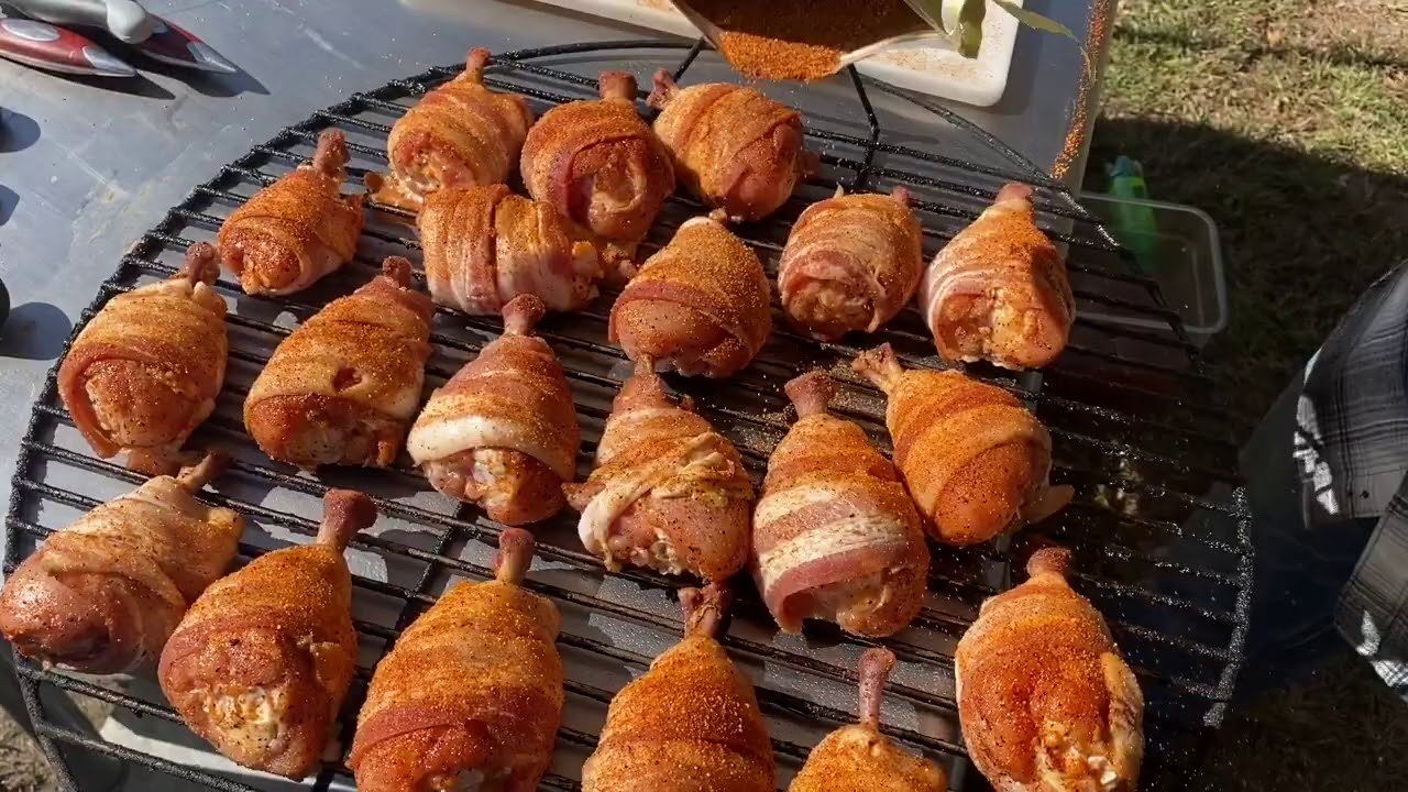 Bacon Wrapped Chicken Drumsticks