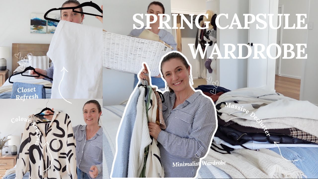 🌻 MINIMALIST SPRING CAPSULE WARDROBE | Wardrobe Organisation and Declutter!