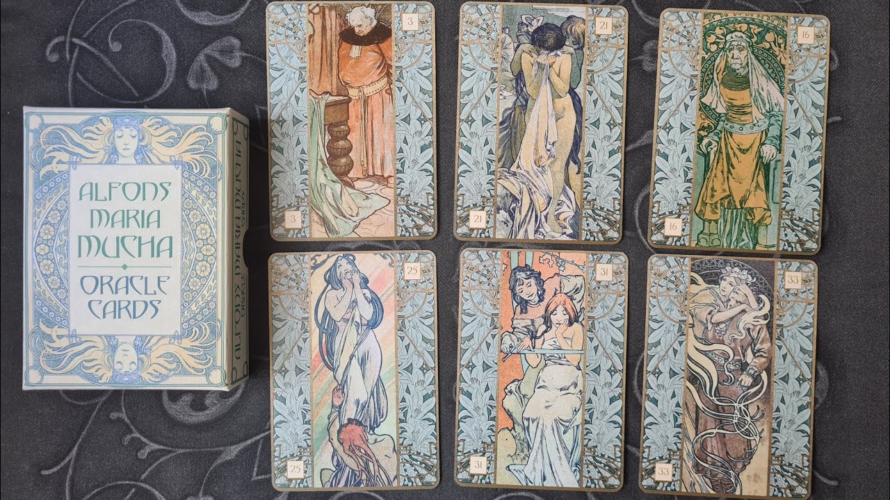 Огляд Оракулу Альфонса Мухи. Alfons Maria Mucha Oracle Cards. Новий оракул від Ло Скарабео.