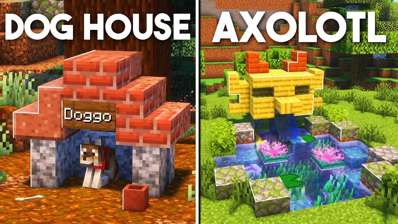 Minecraft: 5+ Simple Pet Houses!