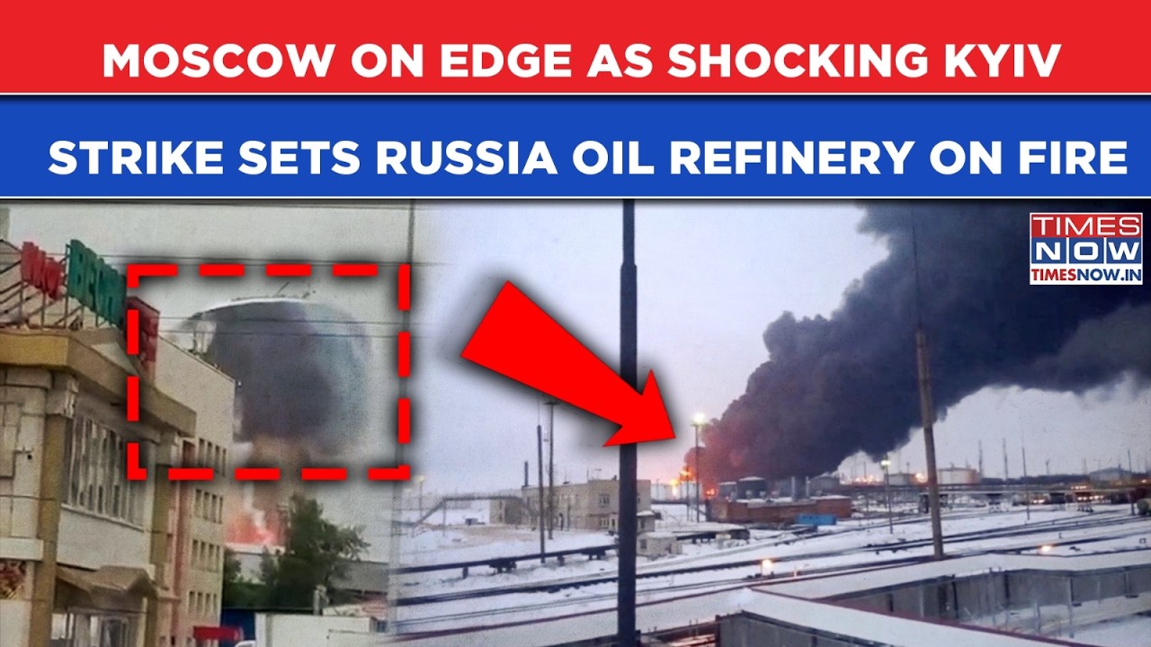 Moscow On Edge: Massive Fire At Russia Oil Refinery After Kyiv's Big Drone Strike| Shocking Video