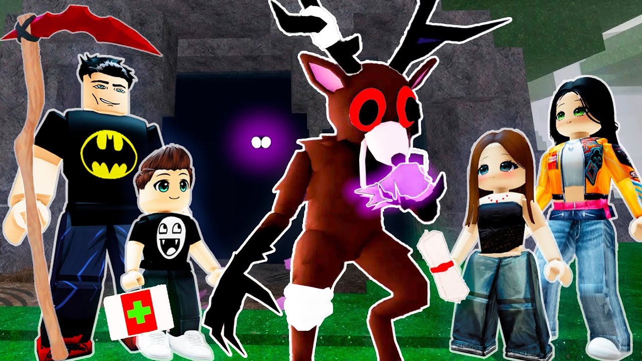 Как мы СПАСАЛИ ОЛЕНЯ 🦌 99 НОЧЕЙ в ЛЕСУ Roblox | Семейное прохождение Роблокс