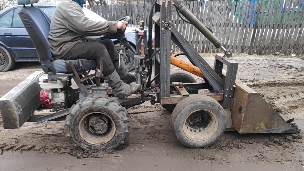 испытание погрузчика из мотоблока мотор сич