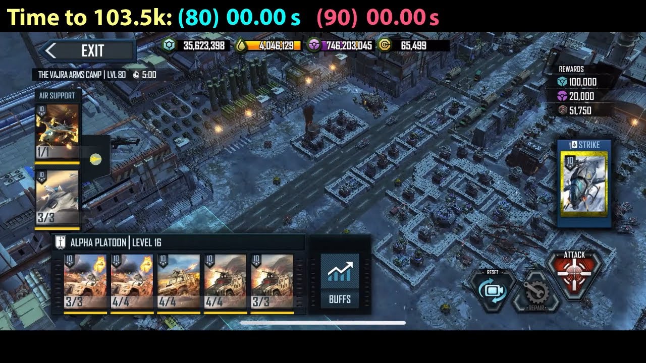 War Commander: Rogue Assault - Grim Winter (80) [T10 LVs + Titanus + Griffins]
