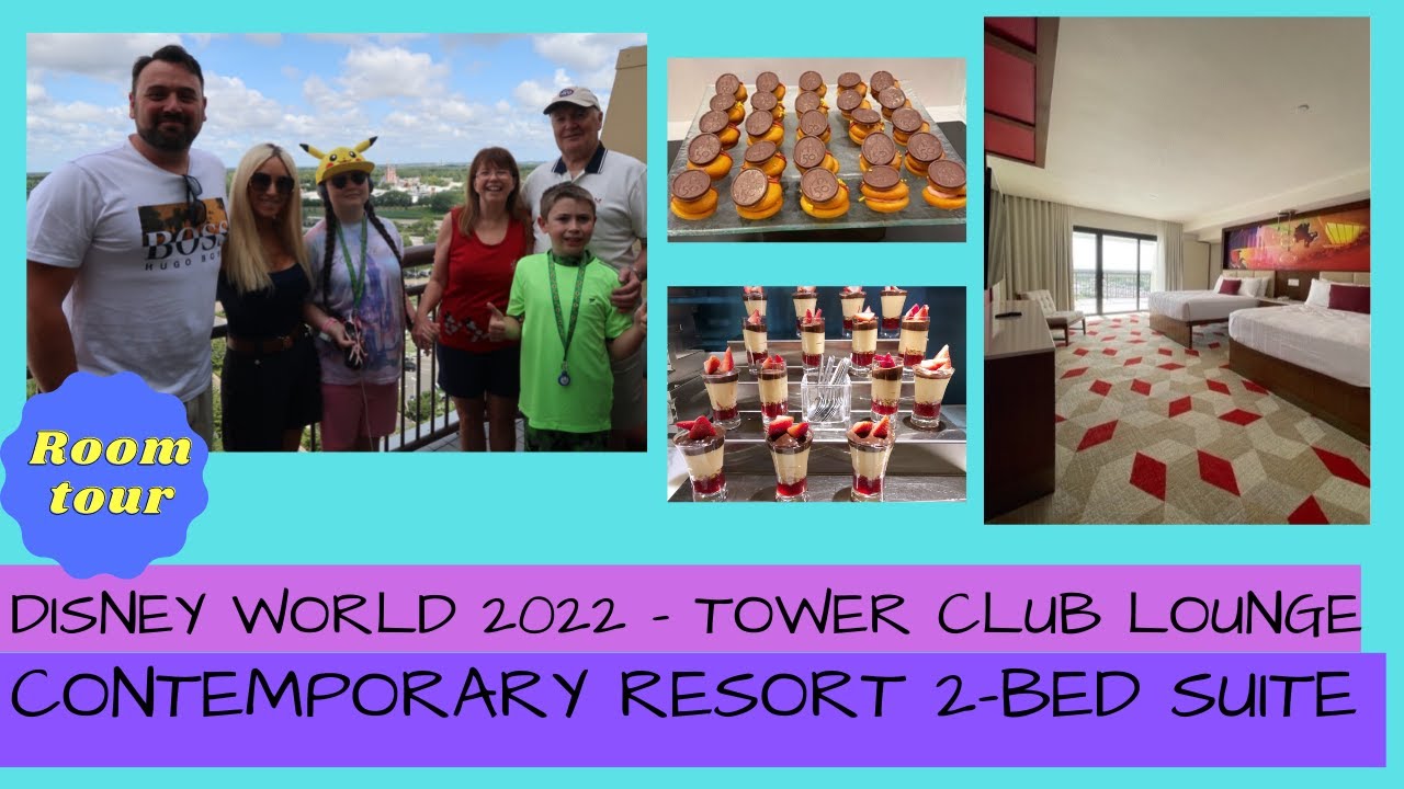 Disney World. Contemporary Resort 2 bedroom Theme Park View Club Level Suite and Tower Club level.