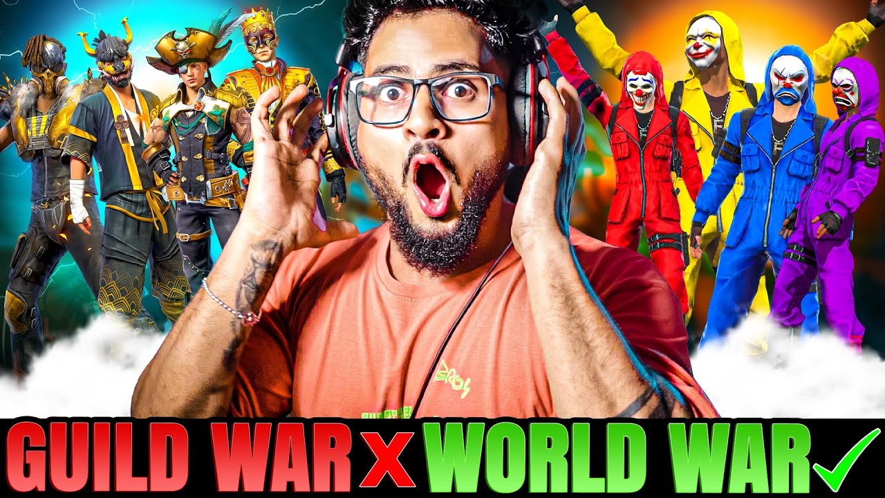 Big Youtuber Vs V Badge Youtuber 😱 Live Guild War 😳 India's No.1 Guild  Part - 1