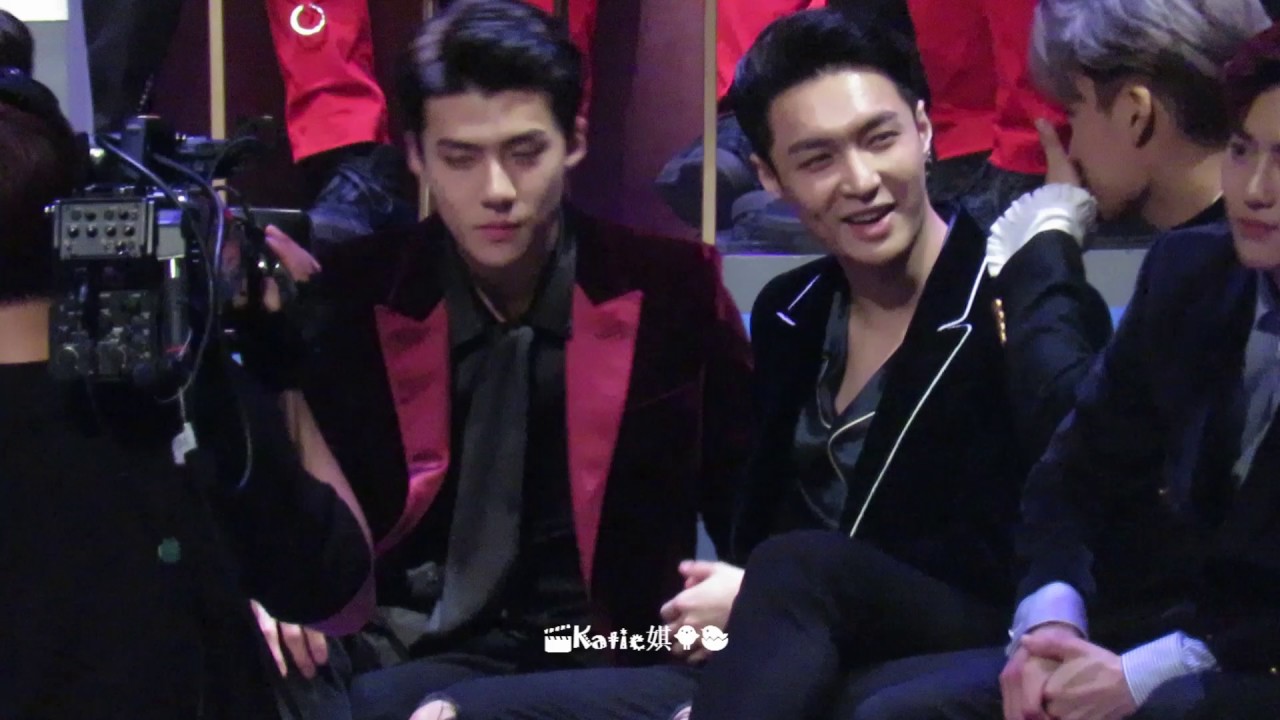 [Fancam] 161202 Exo reaction to Baekhyun Suzy Dream performance Sehun focus @2016 MAMA