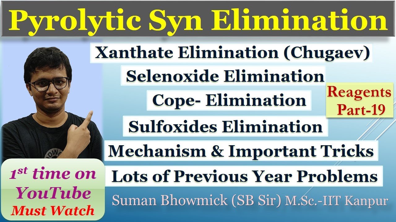 Pyrolytic Syn Elimination | Chugaev Reaction | Cope Elimination | Sulfoxide & Selenoxide Elimination