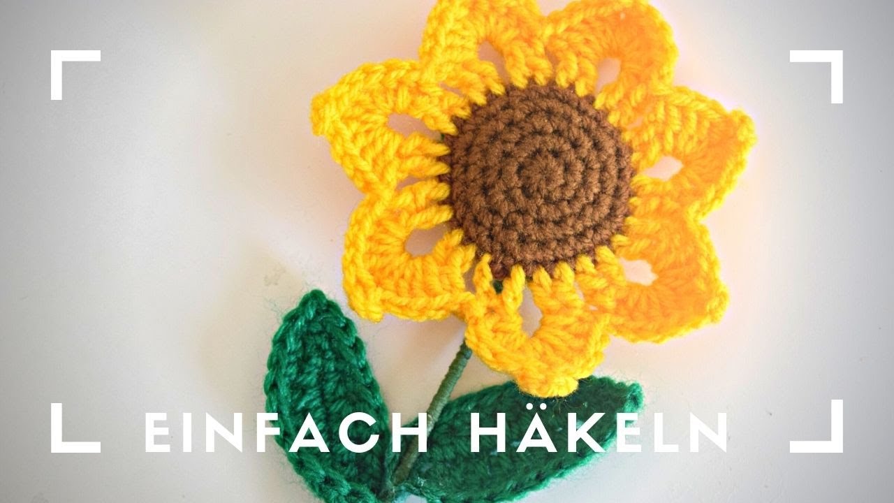 Blume häkeln, einfache Amigurumi Sonnenblume