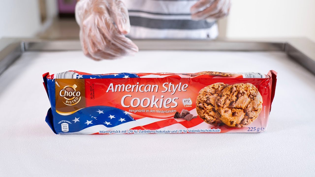 AMERICAN STYLE COOKIES ICE CREAM ROLLS - SATISFYING ASMR