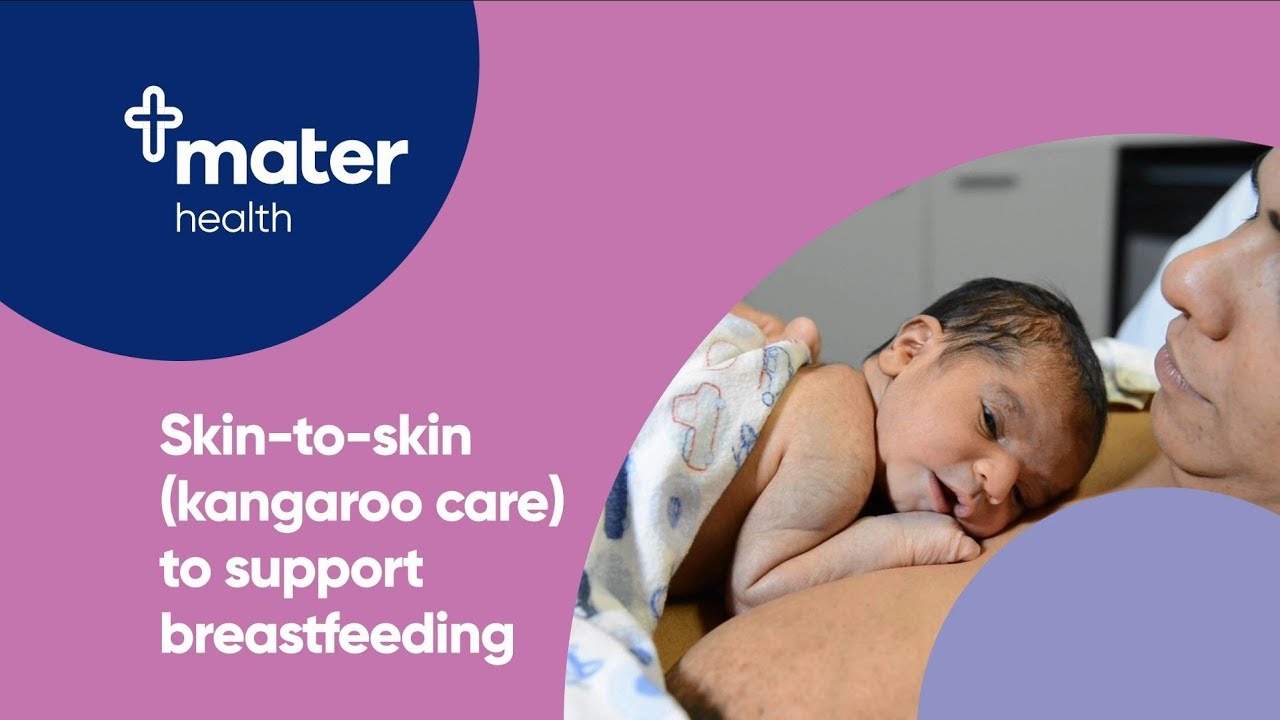 Skin-to-skin (kangaroo care) to support breastfeeding | Parent Education  | Mater Mothers