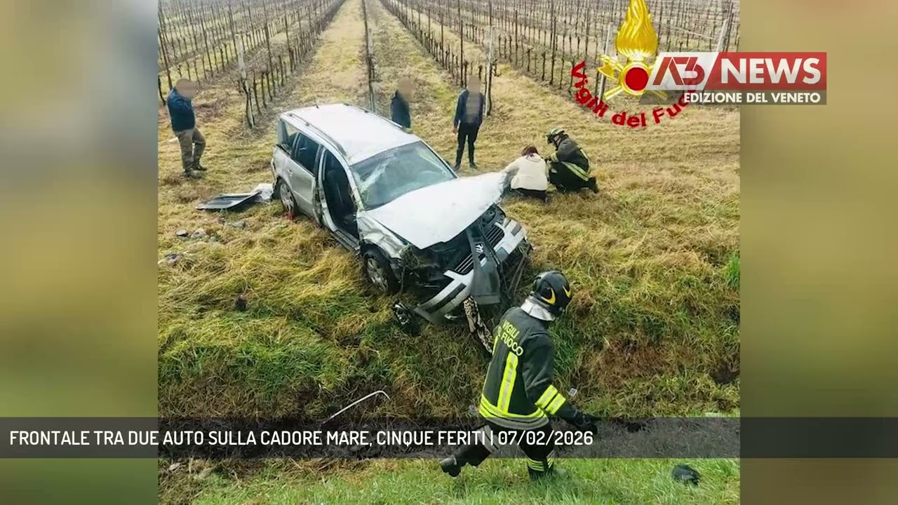FRONTALE TRA DUE AUTO SULLA CADORE MARE, CINQUE FERITI | 07/02/2026