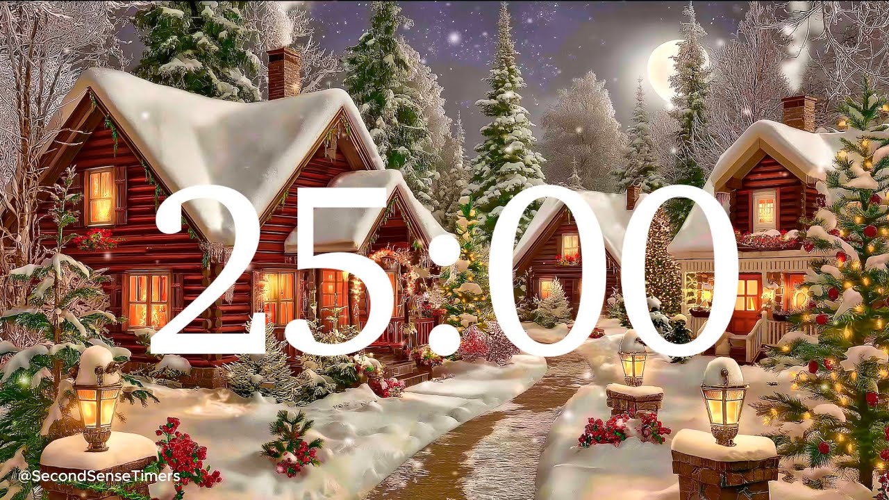 25-Minute Winter Village Timer ❄️ Cozy Snowy Ambience & Gentle Music