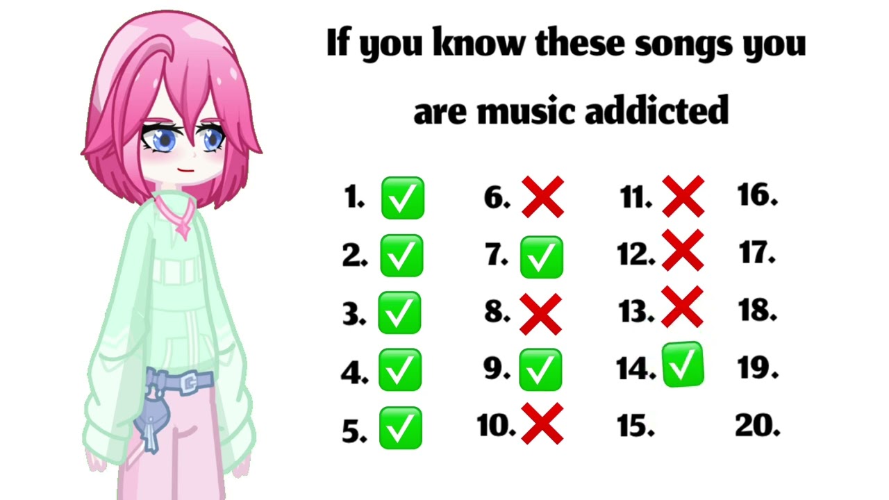 If you know these songs you are music addicted