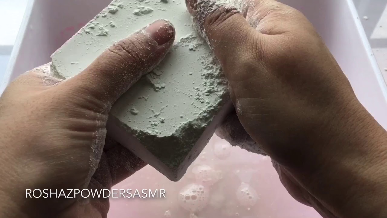 5 BLOCKS OF GYMCHALK CRUMBLES IN WATER | ASMR