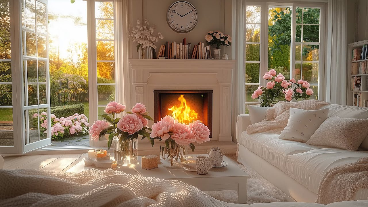 Warm Cozy Home 🔥 Piano Music & Fireplace Sounds for Stress Relief, Anxiety & Inner Peace
