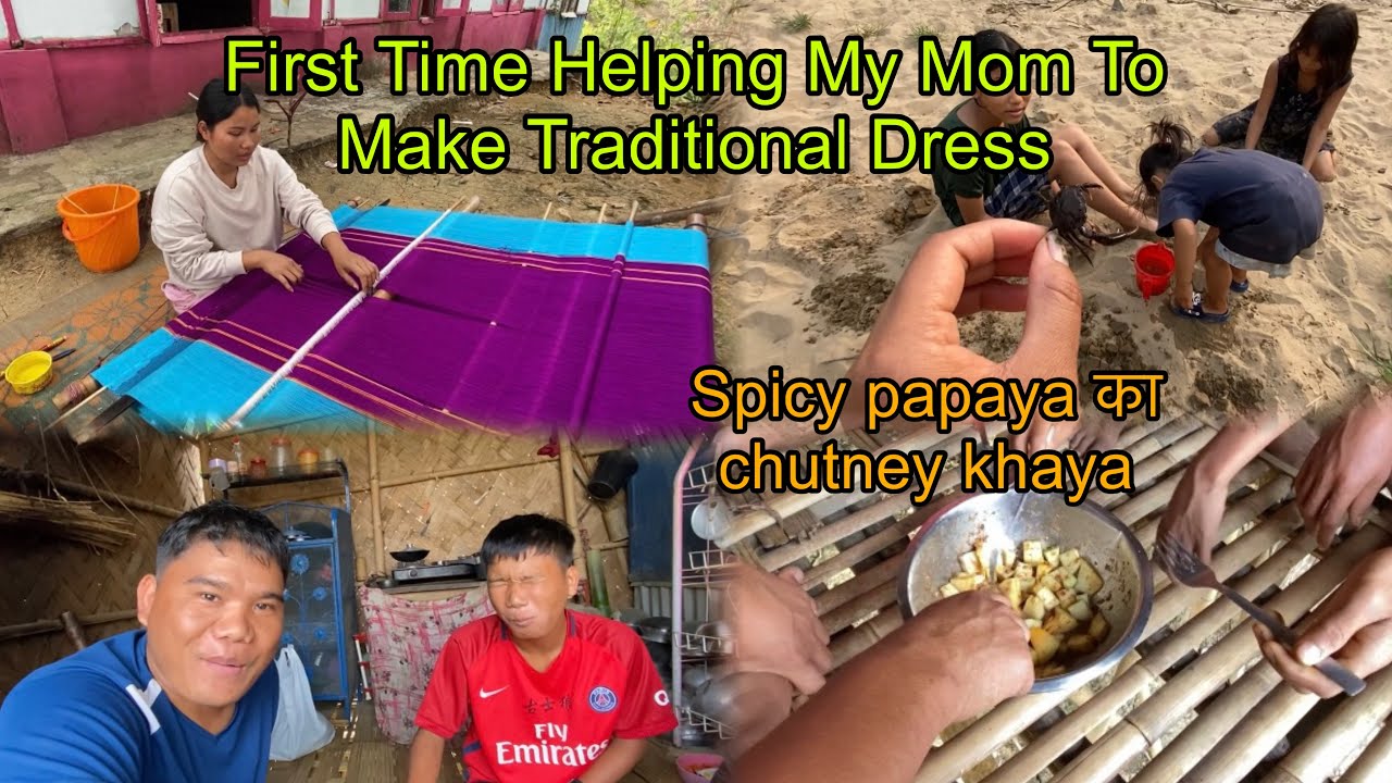 First Time Helping My Mom To Make Traditional Pinnan | Village Life