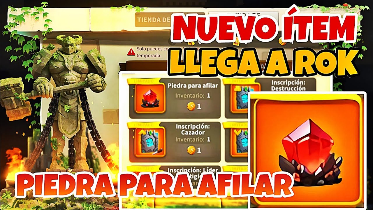 NUEVA PIEDRA PARA AFILAR MEJORA TUS ATRIBUTOS DE ARMAMENTOS - RISE OF KINGDOMS