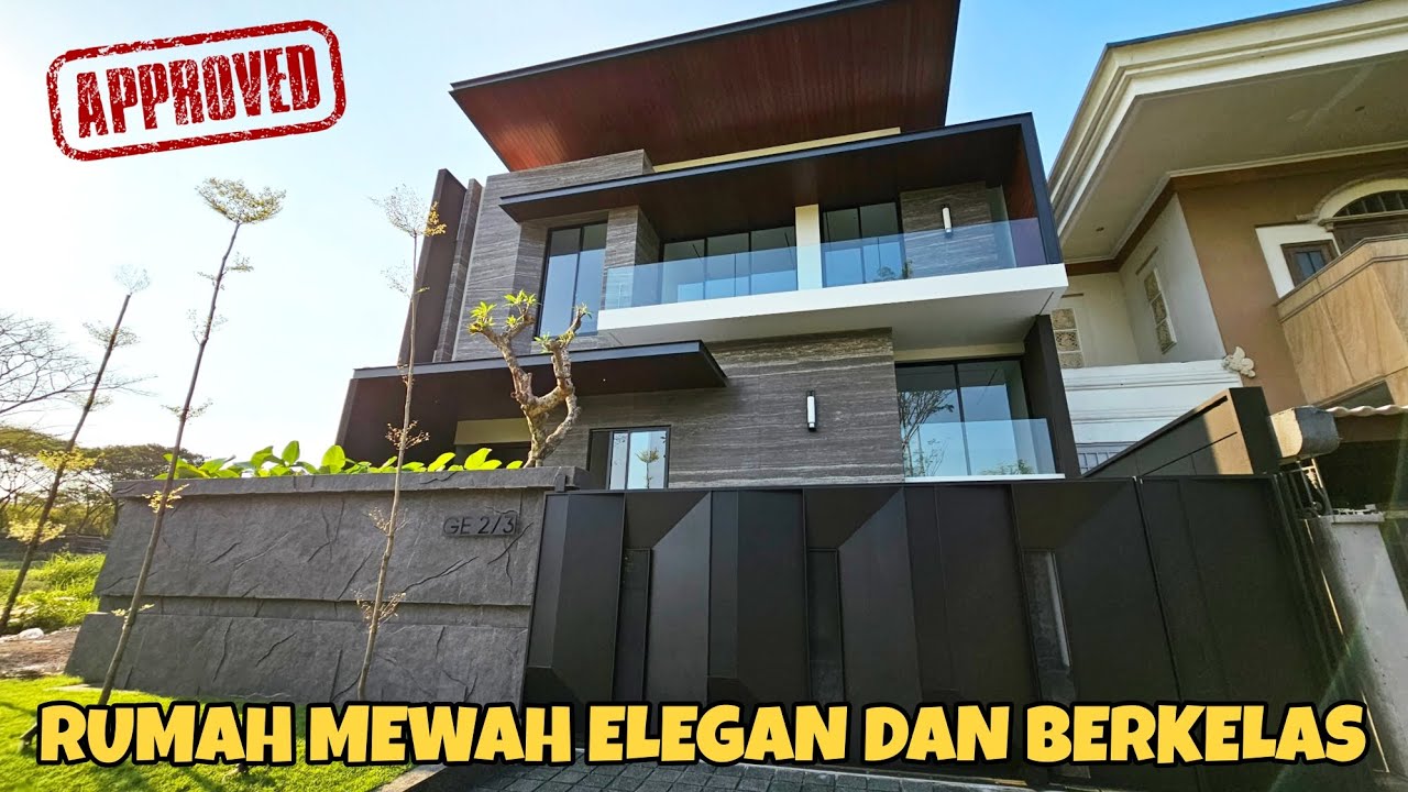 Inspirasi Rumah Mewah Split Level Ukuran 12x25 Yang Elegan di Citraland Surabaya
