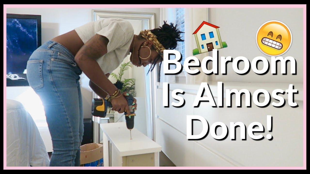 DECORATE WITH ME | Decorating My Master Bedroom + DIY Wall Art!