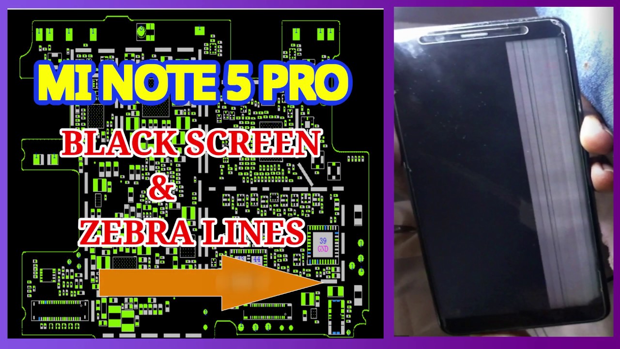 Mi Note 5 pro No Display Solution , black screen , Zebra Lines (but not light solution)