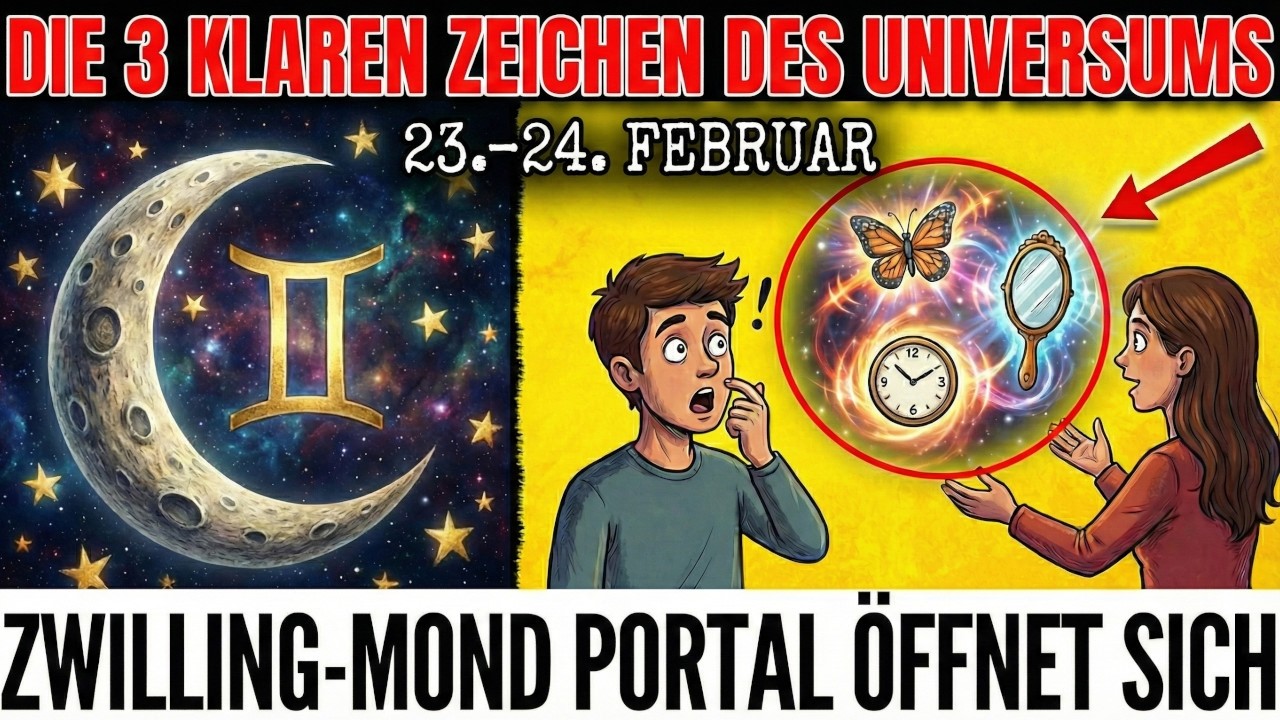 3 KLARE Zeichen vom Universum MORGEN - Zwillingsmond öffnet Kommunikationsportal (23.2.)
