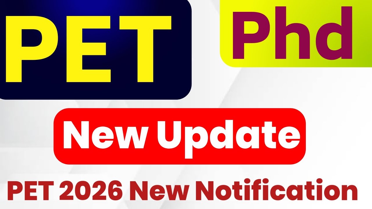 PET Entrance 2026 New Notification | RTMNU PET Update |