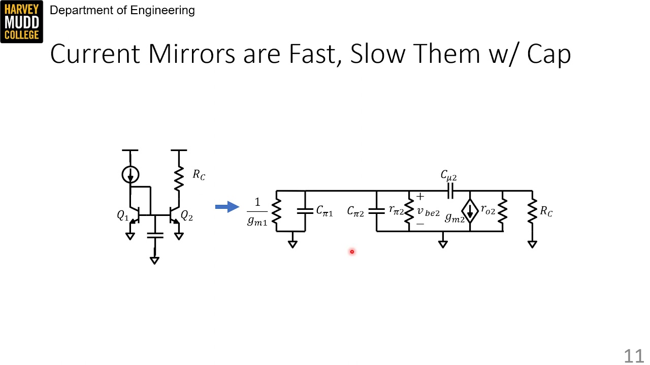 Current Mirror and Common Base Dynamics | Intro to Analog Design | Harvey Mudd College | Video 19.3
