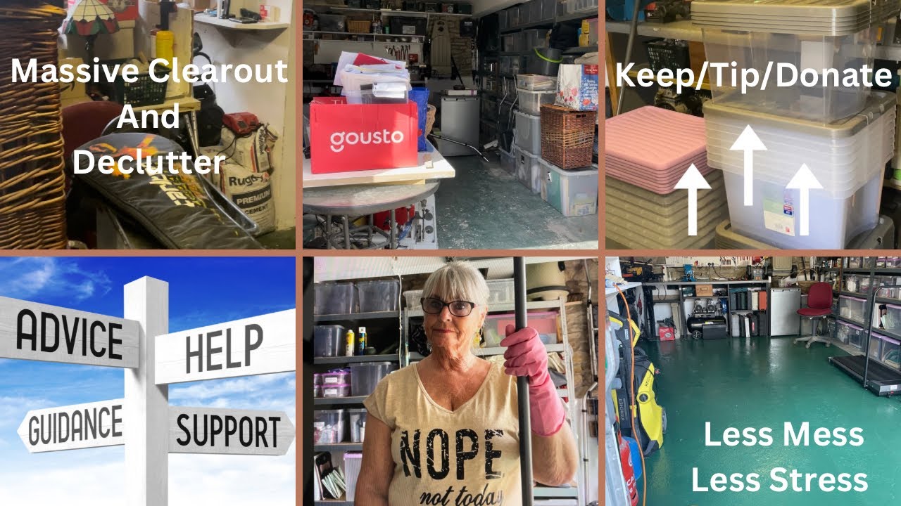 Massive Garage Declutter And Organise / Cleaning Motivation /  Inspirational / Tip / Keep / Donate