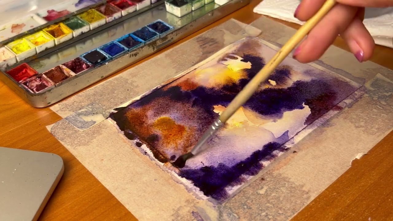 Watercolor Galaxy Tutorial ⎸ Nebula Painting