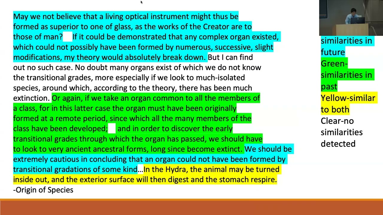Tracing the Genealogies of Darwinian Ideas with LLM embeddings