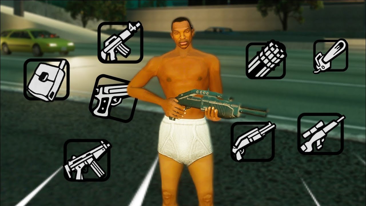 Como PEGAR as MELHORES ARMAS no INICIO do GTA San Andreas.