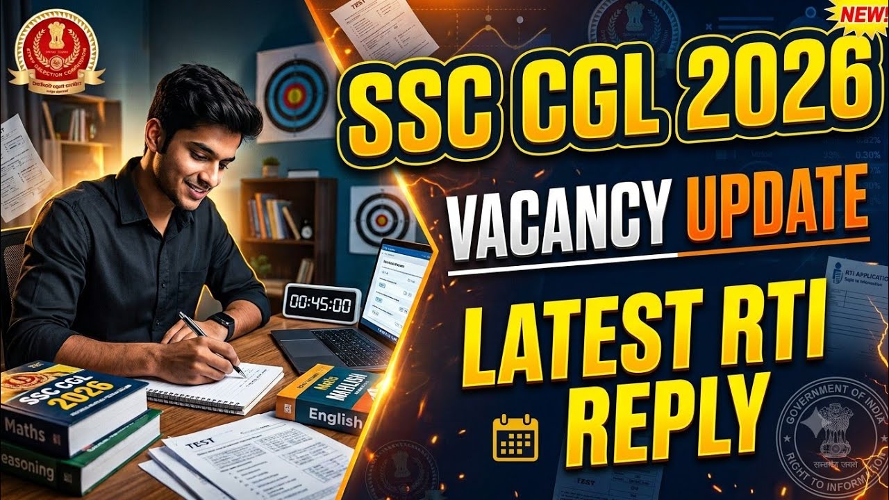 SSC CGL 2026 Vacancies Update  | RTI REPLY 