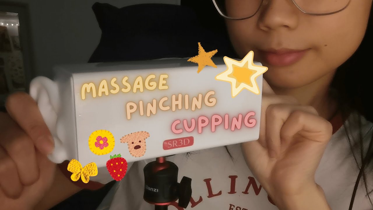 asmr | sr3d ear massage, pinching, cupping (ear to ear whispering)