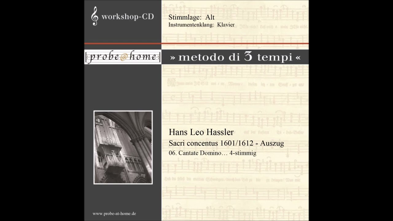 Cantate Domino - 4-stimmig - Hassler, Hans Leo - Alto - Alt - T1