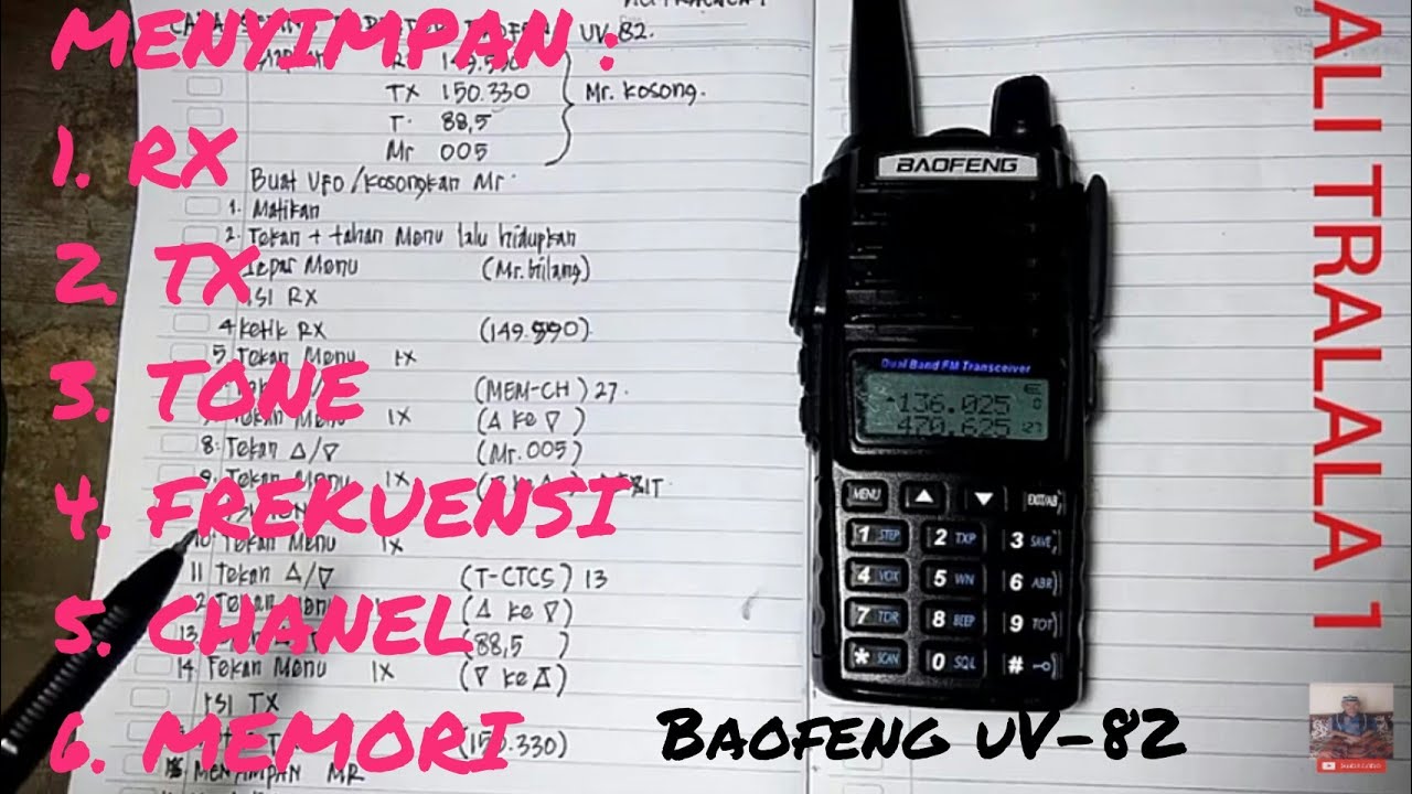 Cara seting repeater Ht Baofeng UV 82