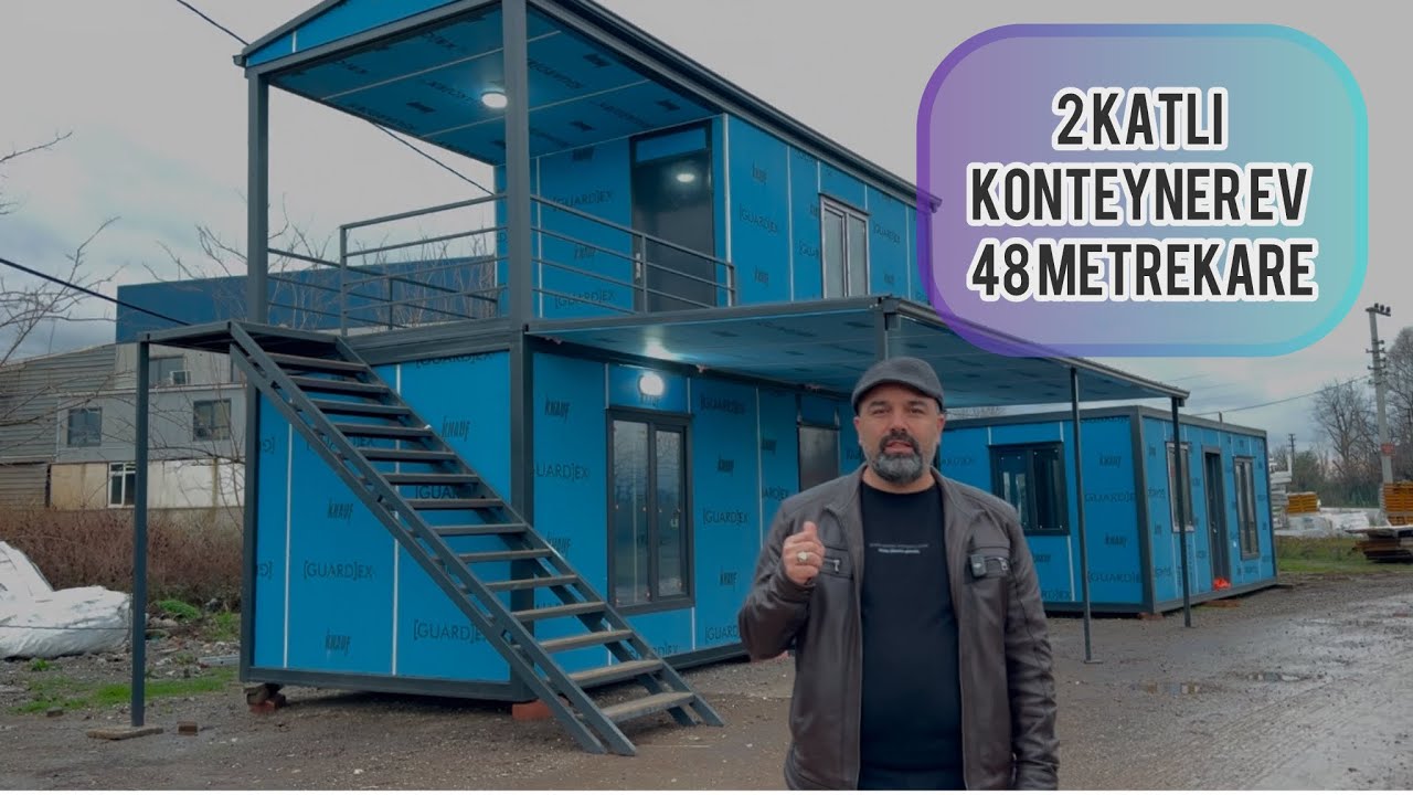 2 KATLI 2 ODA 1 SALON 48 METREKARE KONTEYNER EV