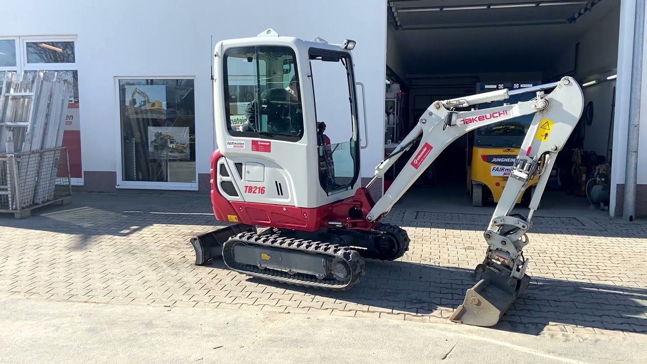 Takeuchi TB 216 Spur Verstellung
