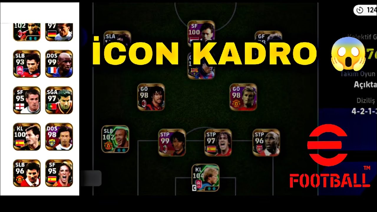 FULL İCON KADROLU RAKİPLE OYNADIM (E FOOTBALL MOBİLE)