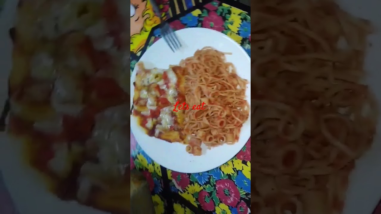 pizzaghetti for lunch #pizza #pizzalover #spaghetti #foodtrip#foodvlog