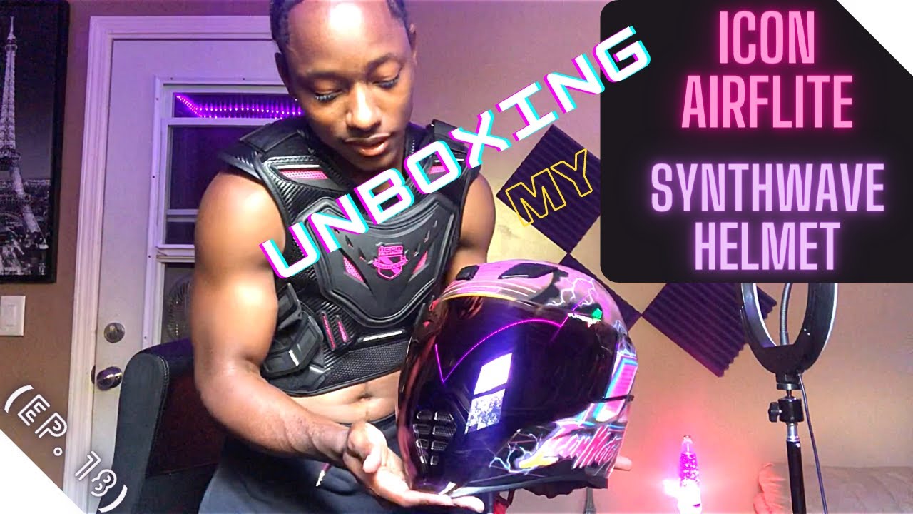 Unboxing My 'Icon Airflite Synthwave Helmet' 🧑🏾‍🚀 (EP.18) | Paris PTV