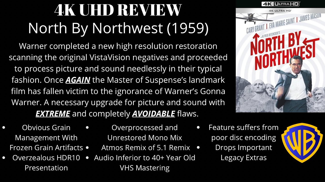 North by Northwest (1959) 4K UHD Review: Essential Upgrade Compromised by Warner's Gonna Warner