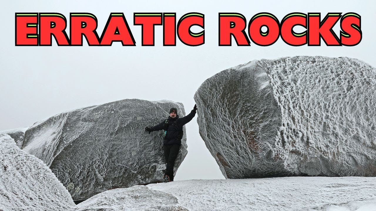 Pitchoff mountain and balanced rocks | Lake Placid 9 ers | Winter hike